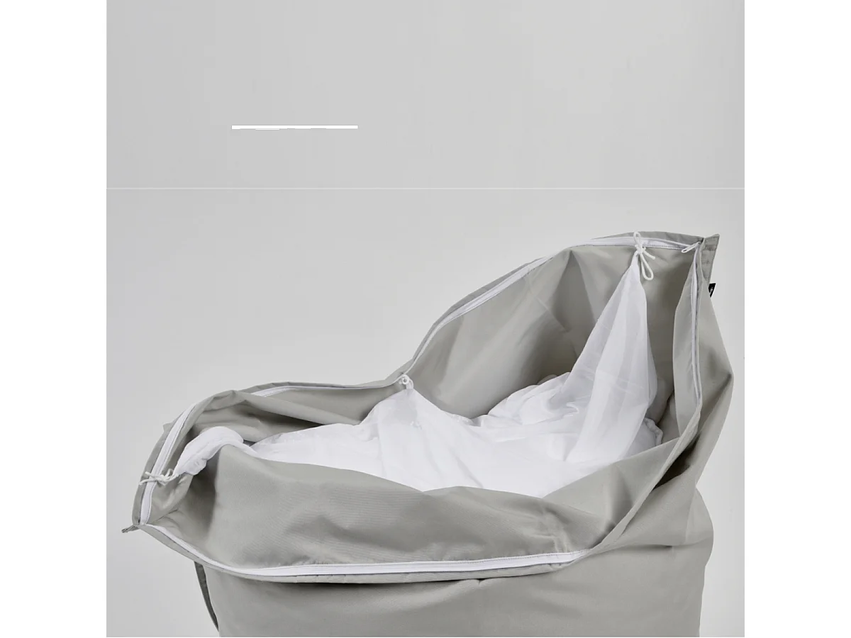 Pouf d'extérieur géant XL Gris perle 130x165cm