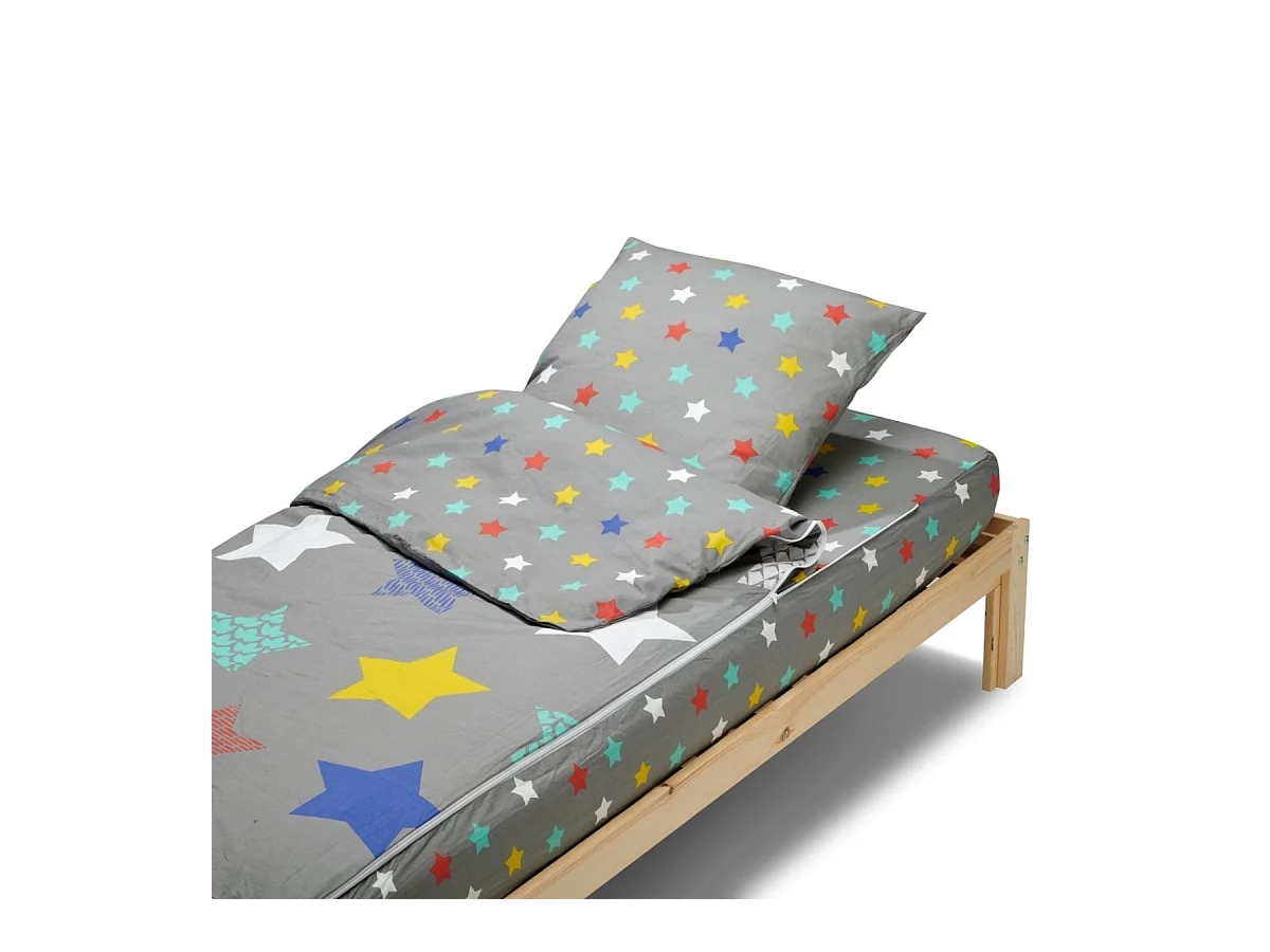 Caradou® Stars - Parure de lit Enfant Avec Couette - 90x190cm