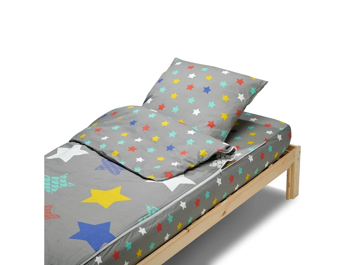 Caradou® Stars - Parure de lit Enfant Avec Couette - 90x190cm