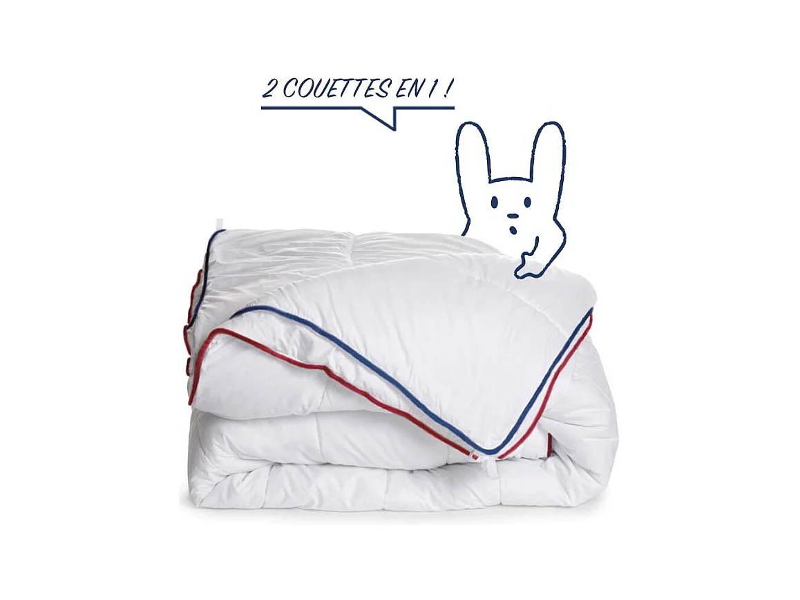 Couette 4 saisons Anti-acariens - 3 couettes en 1 - 200x200cm