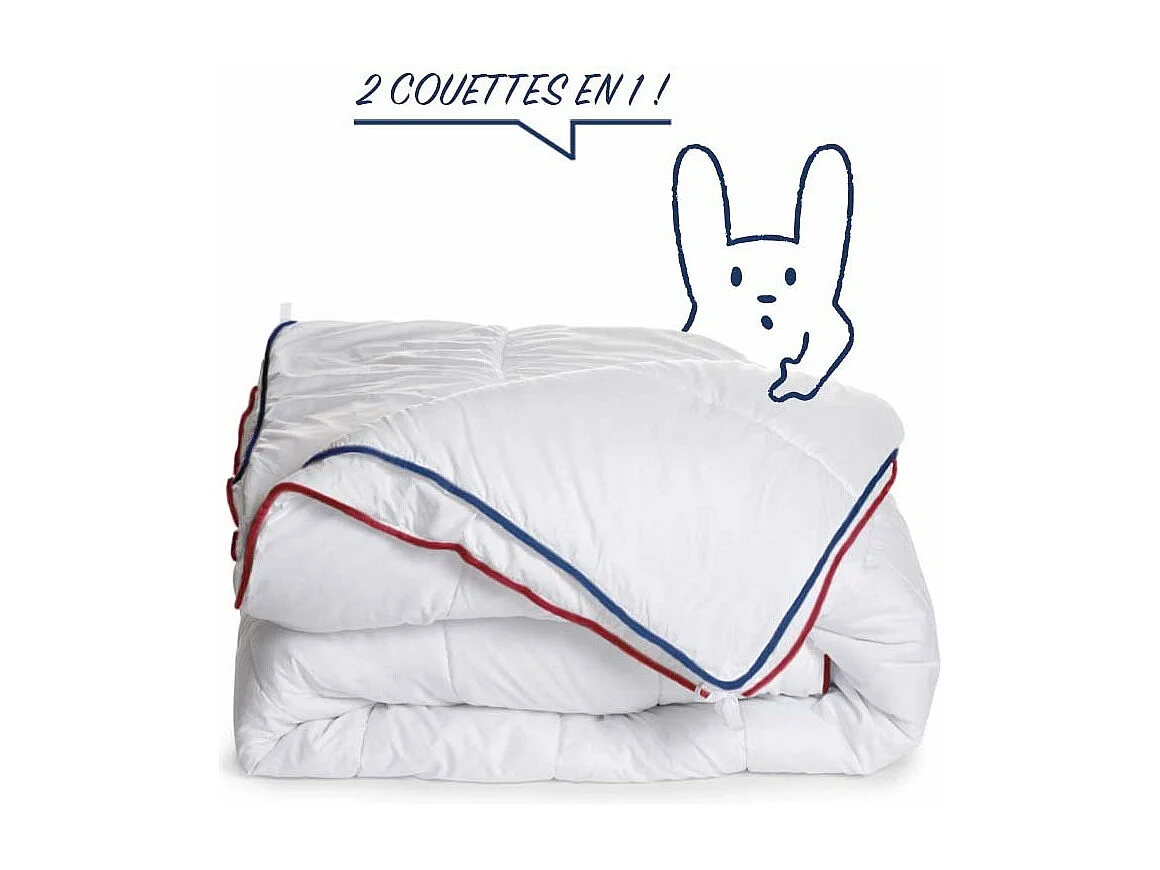 Couette 4 saisons Anti-acariens - 3 couettes en 1 - 200x200cm
