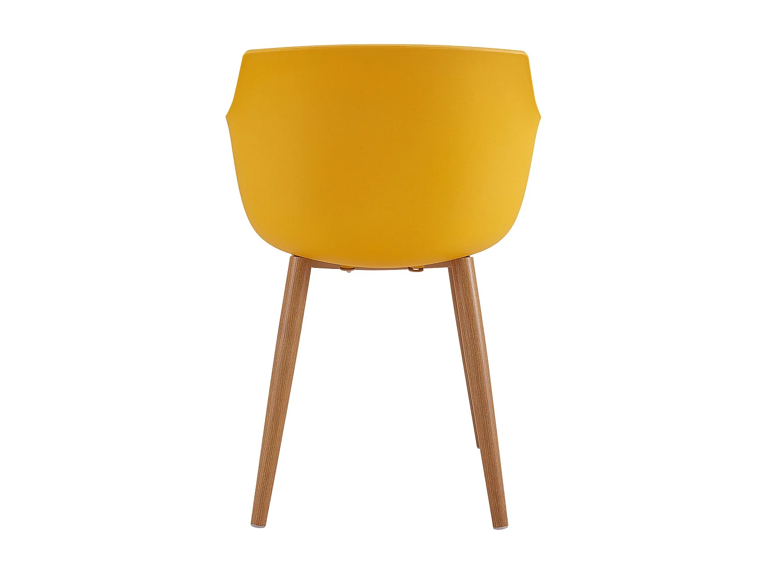 ANDREA - Sedia scandinava curry gambe metallo effetto legno (x2)