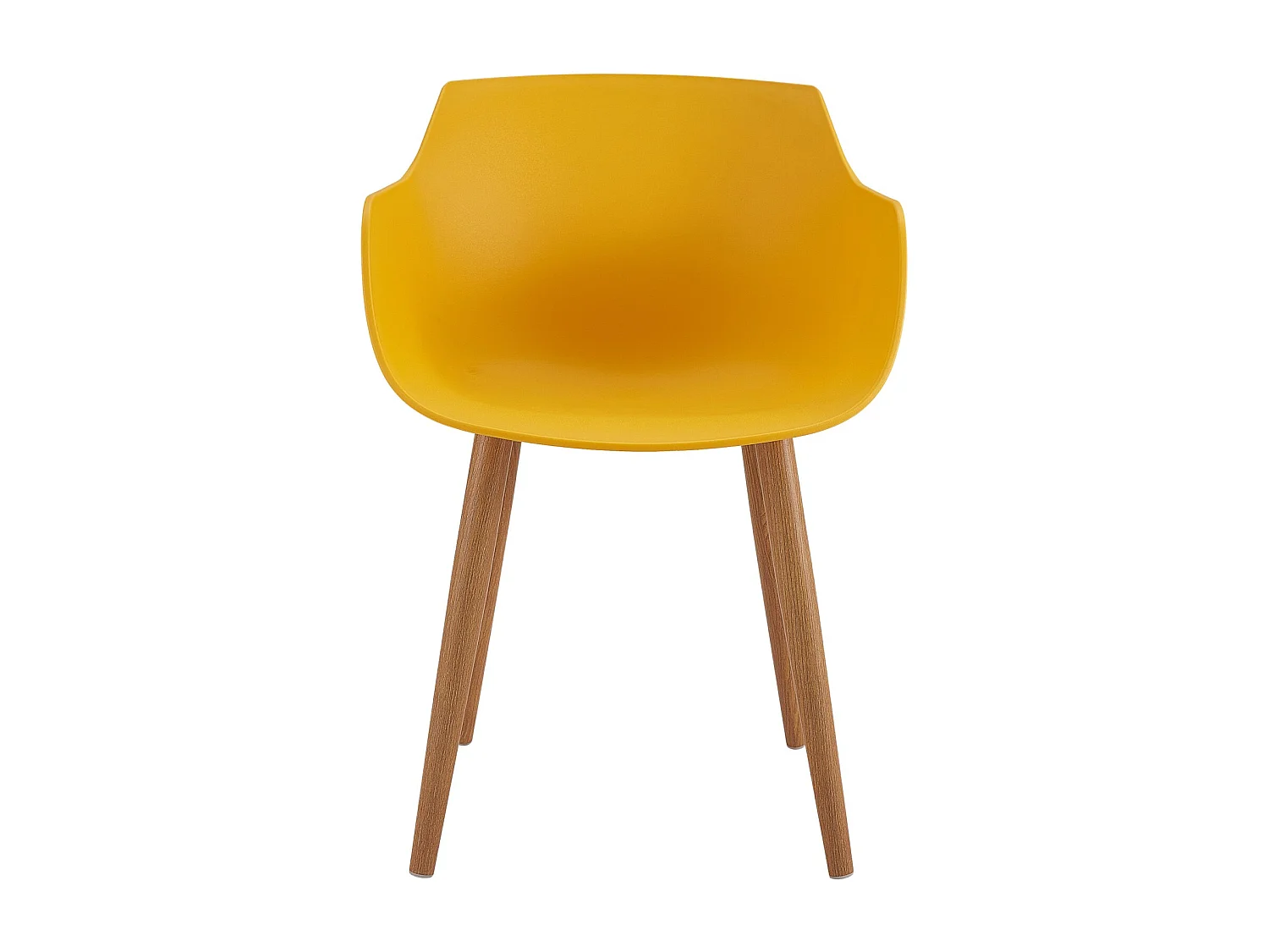 ANDREA - Sedia scandinava curry gambe metallo effetto legno (x2)