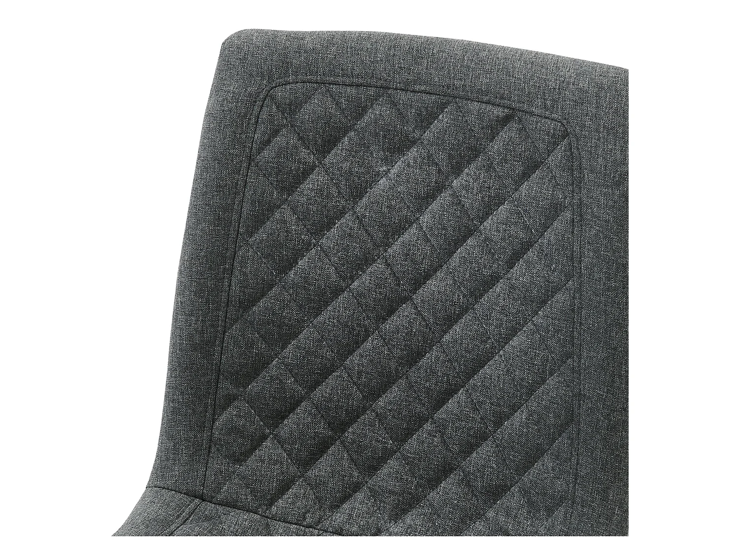 OXFORD - Chaise Vintage tissu gris foncé pieds noir (x2)
