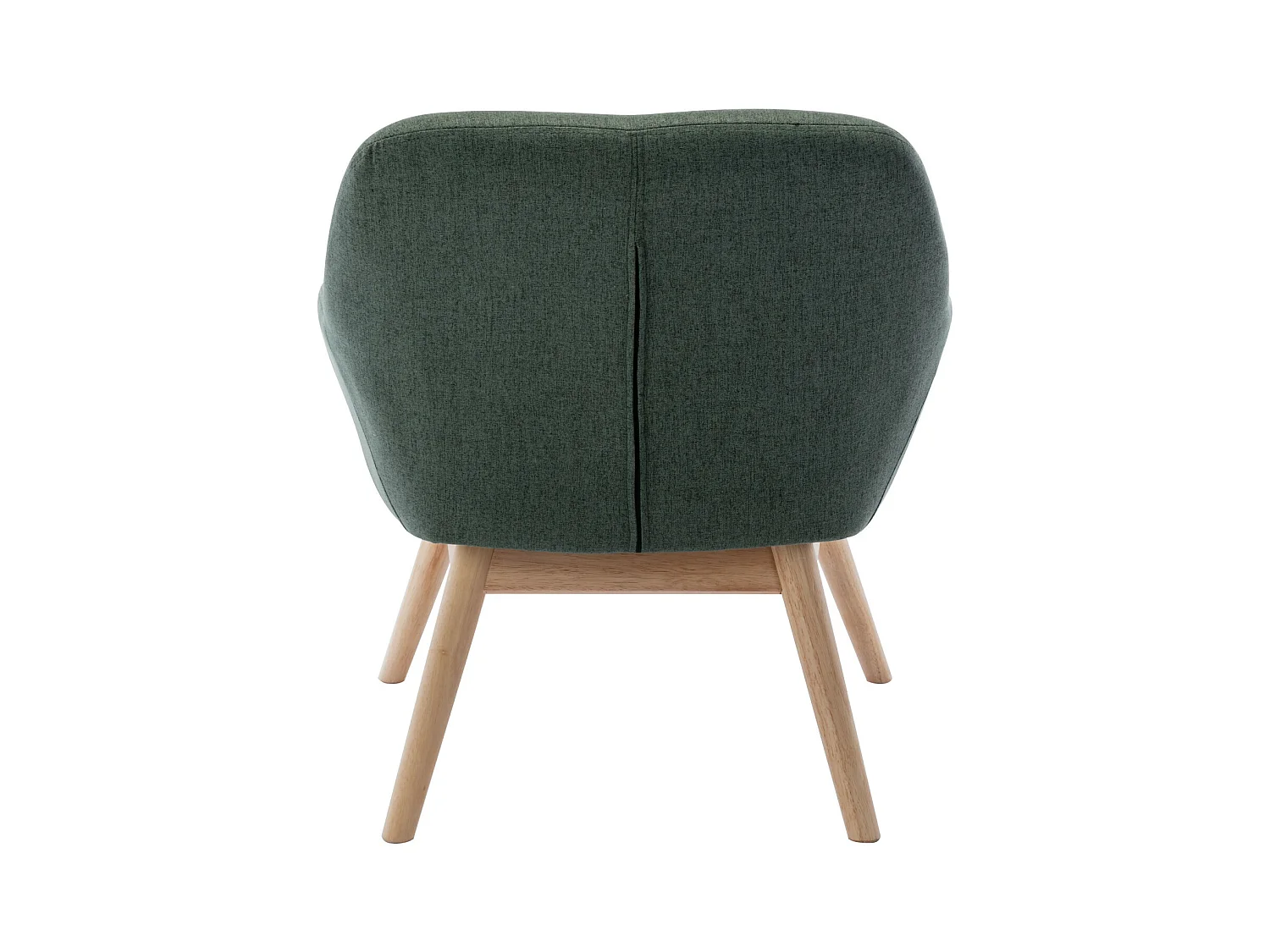 MALMO - Poltrona scandinava tessuto verde bosco gambe legno