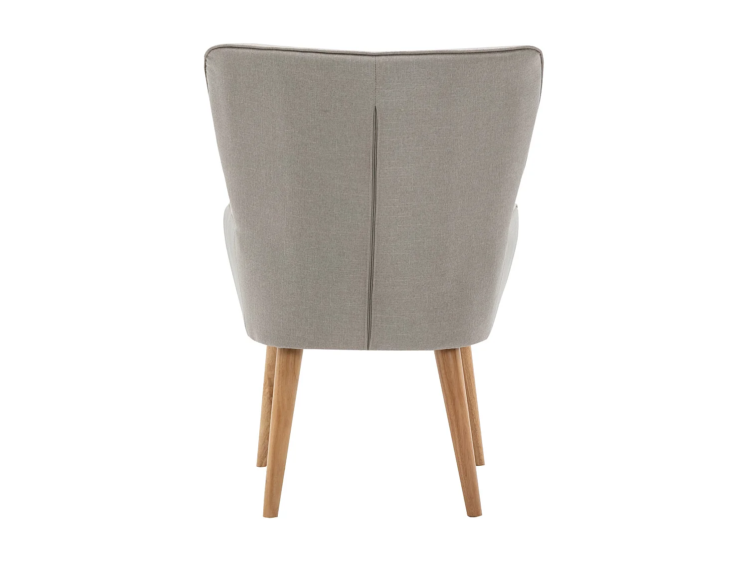 SCAND - Fauteuil Scandinave tissu lin pieds bois