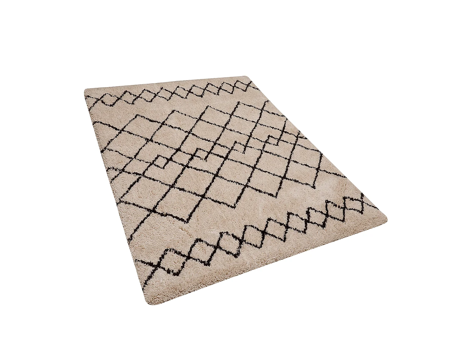 Vloerkleed polyester beige/zwart 160 x 230 cm HAVSA