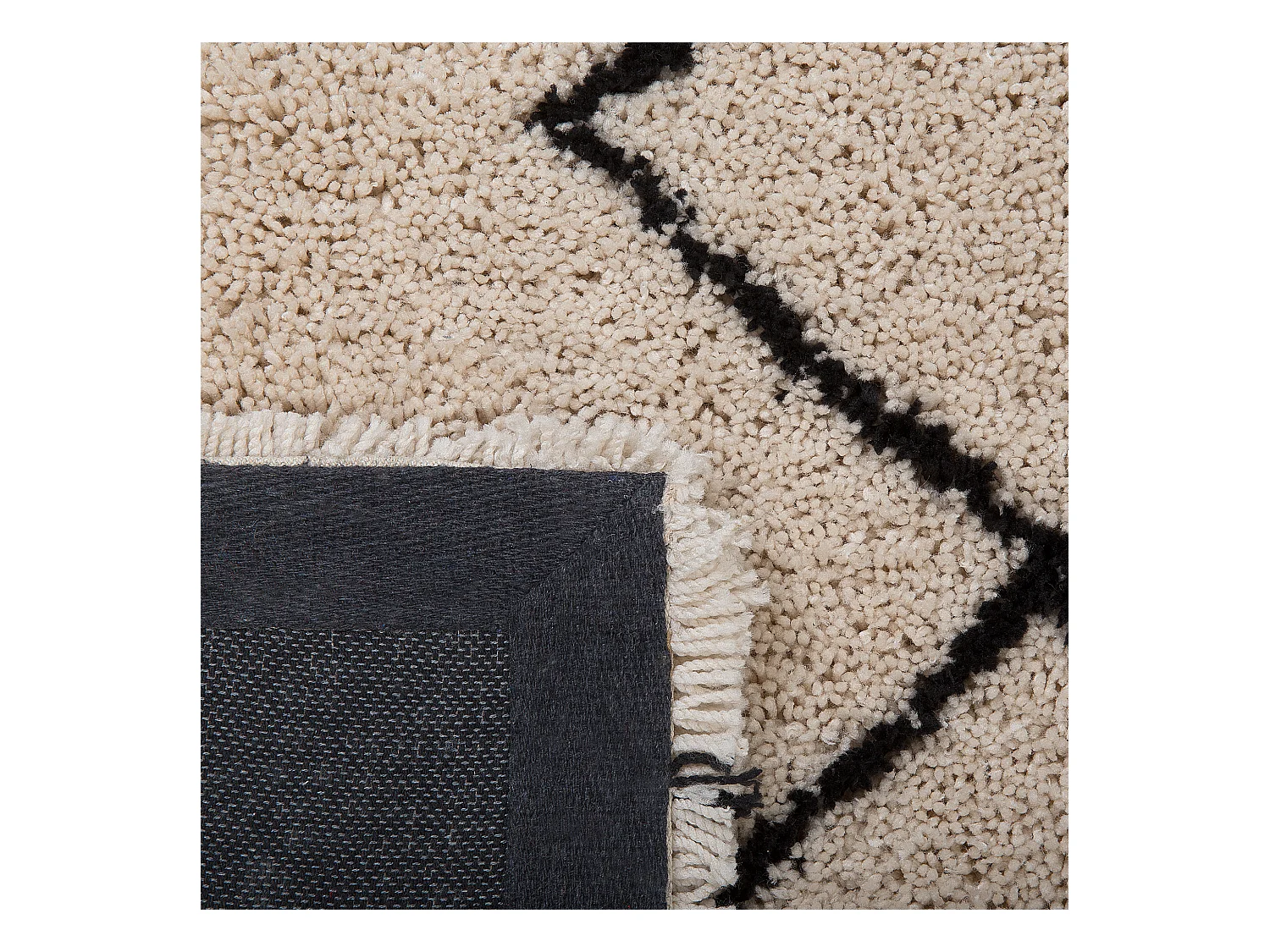 Vloerkleed polyester beige/zwart 160 x 230 cm HAVSA