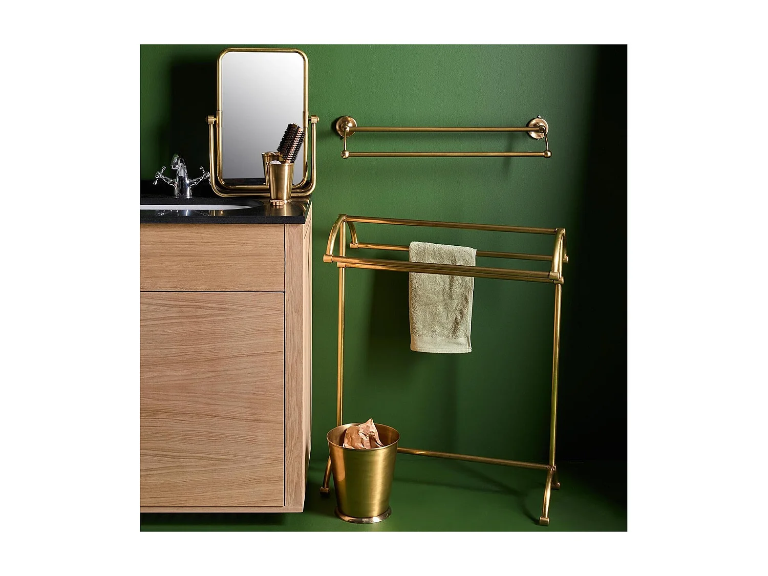 Naścienny wieszak na ręczniki Brass 2 szt.