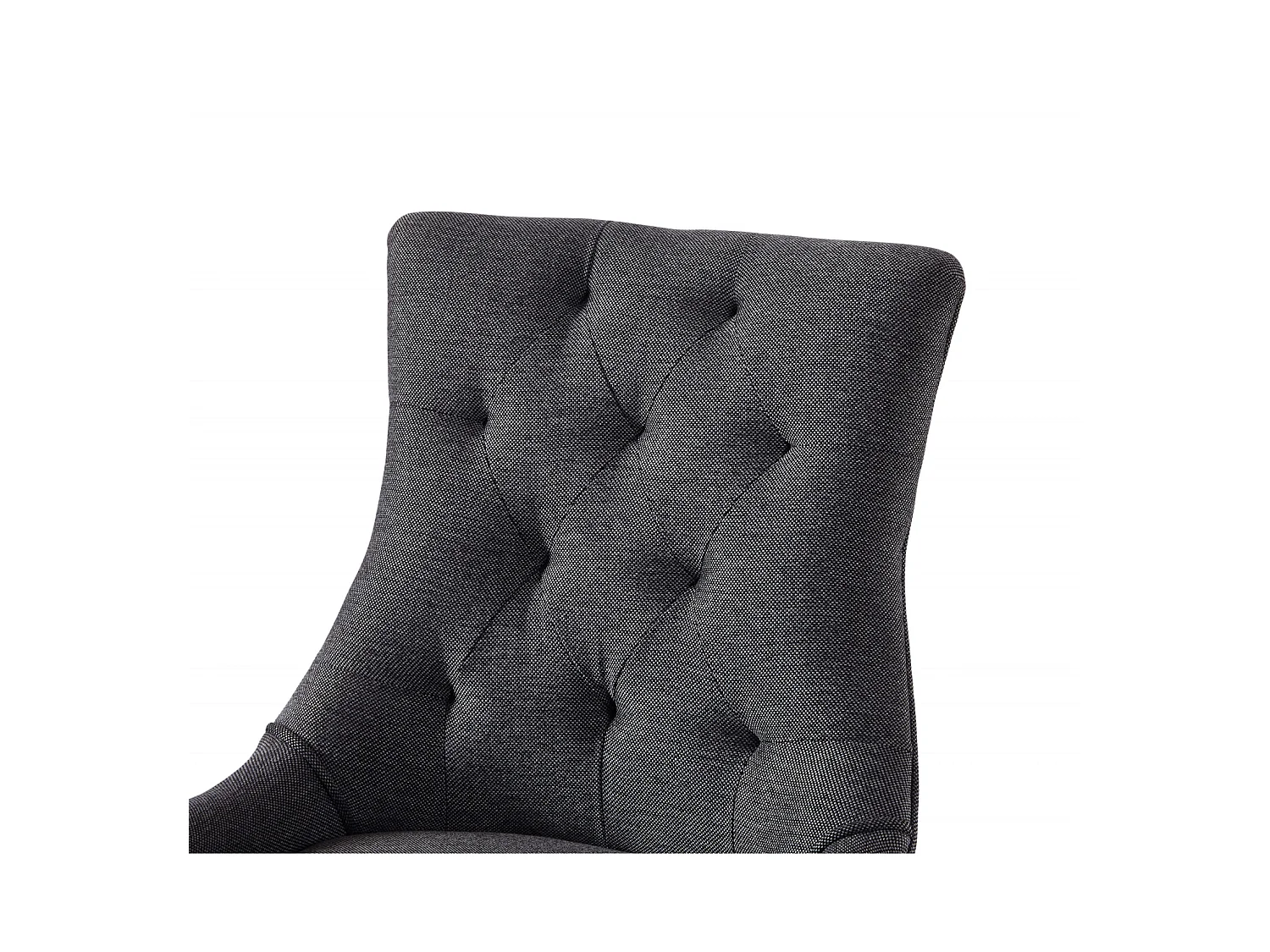 LEONIE - Chaise scandinave tissu gris pied bois (x2)