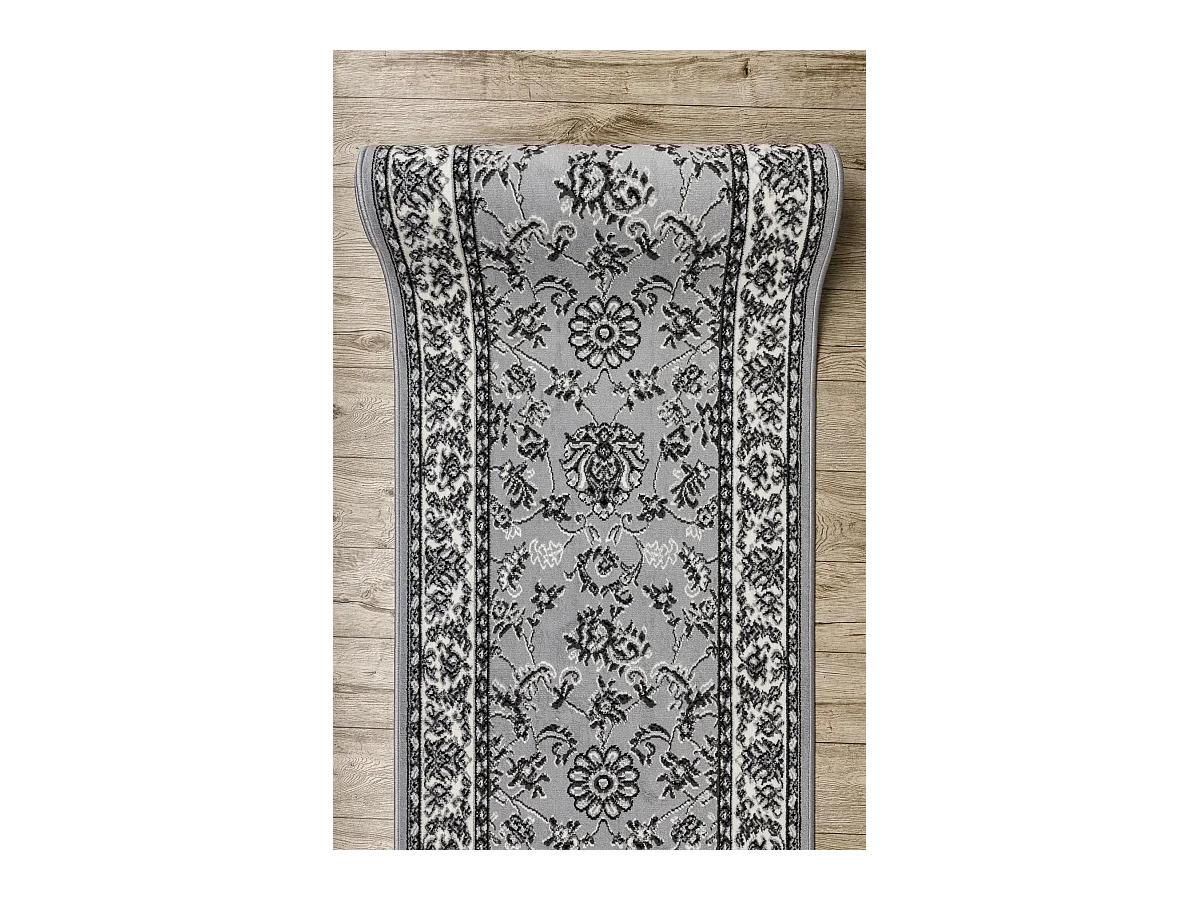 TAPIS DE COULOIR BCF MORAD Klasyk classique gris 70x220 cm