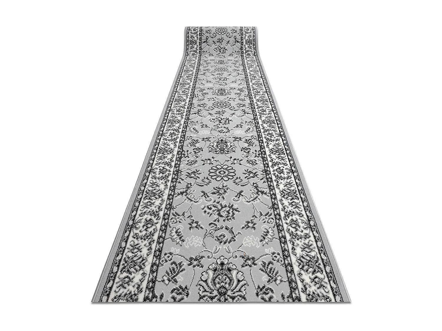 TAPIS DE COULOIR BCF MORAD Klasyk classique gris 80x360 cm