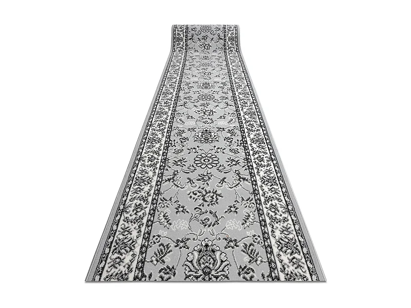 TAPIS DE COULOIR BCF MORAD Klasyk classique gris 80x370 cm
