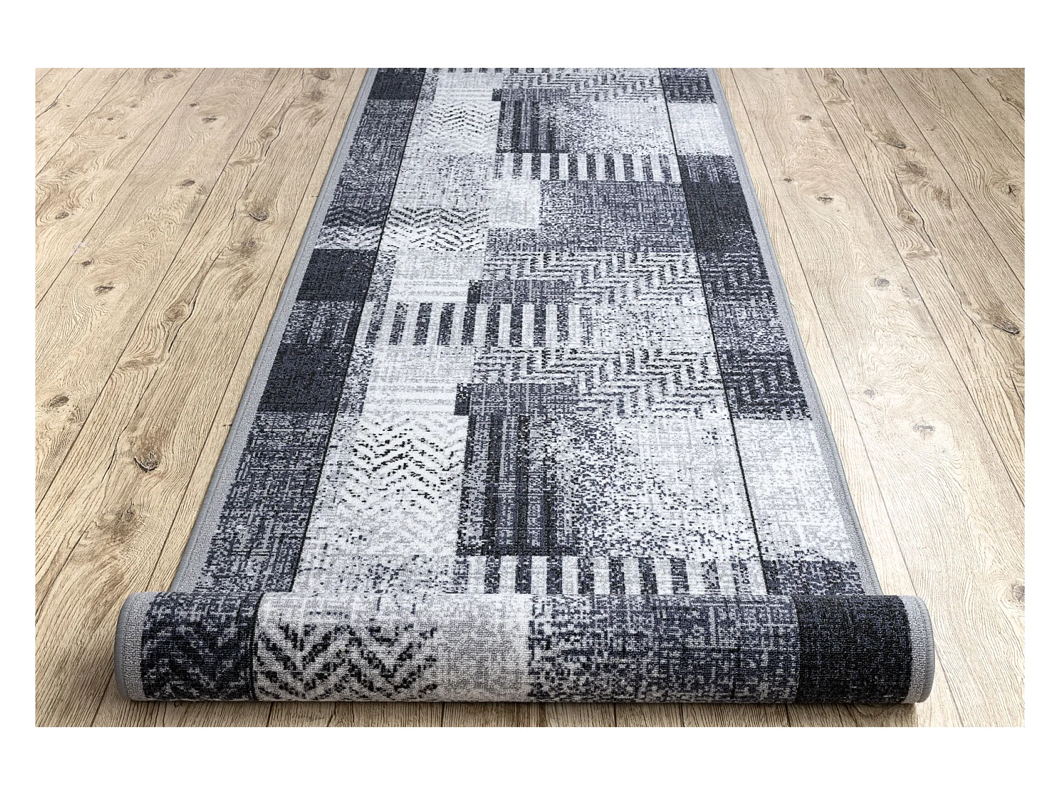 TAPIS DE COULOIR antidérapant ESSENZA gris 120x150 cm