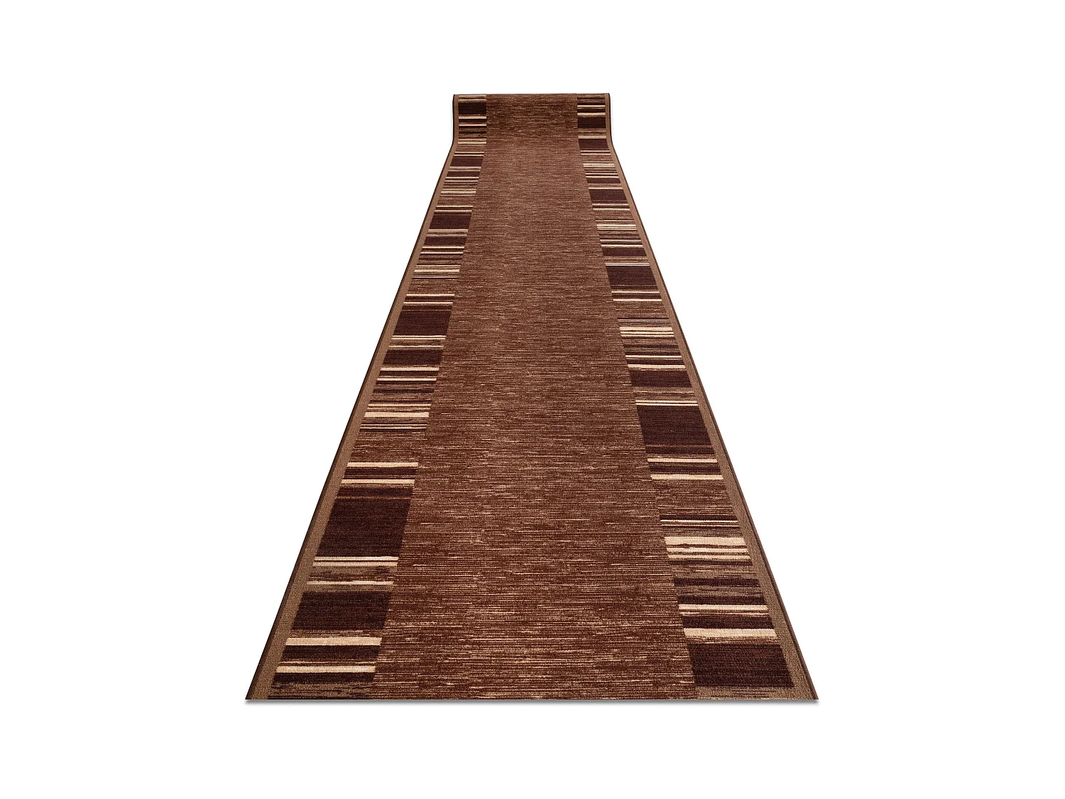 Vloerbekleding met rubber bekleed ADAGIO bruin szerokość 110x160 cm