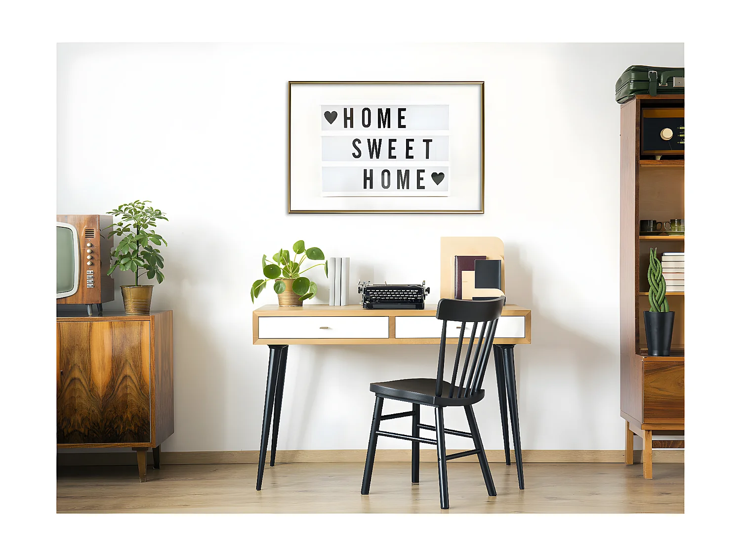 Affiche Murale Encadrée "There is No Place Like Home" 90 x 60 cm Or