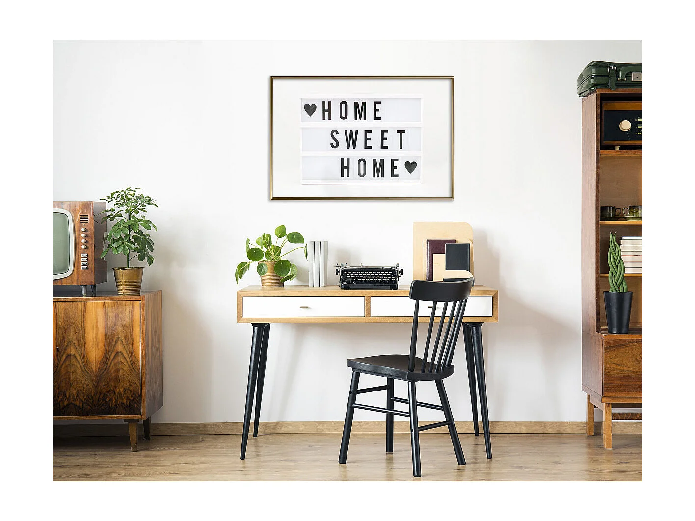 Affiche Murale Encadrée "There is No Place Like Home" 90 x 60 cm Or