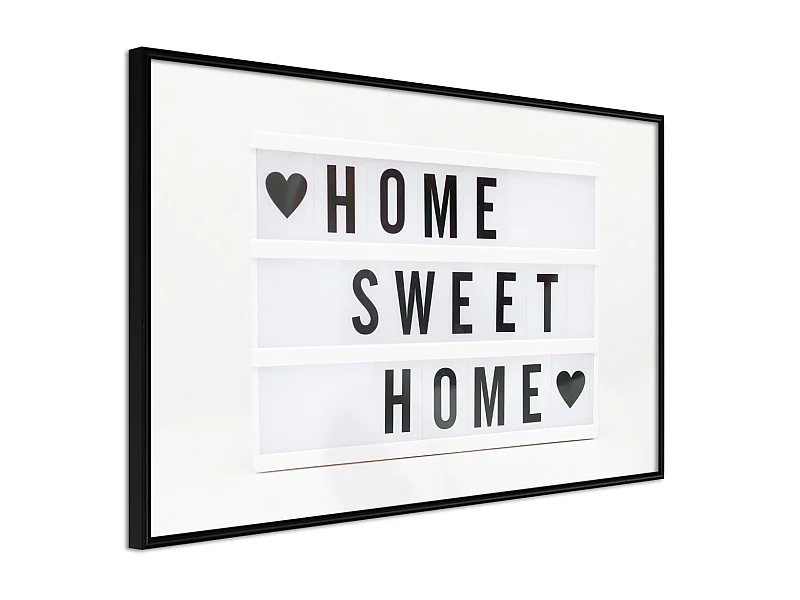 Affiche Murale Encadrée "There is No Place Like Home" 60 x 40 cm Noir