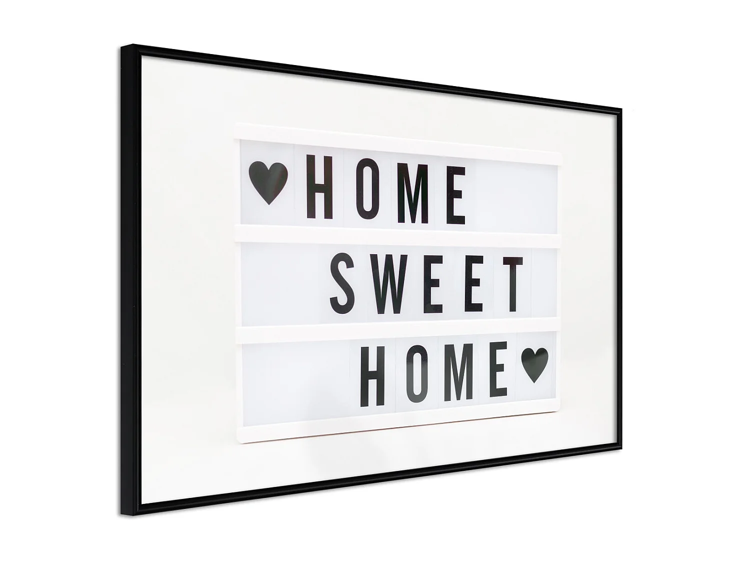 Affiche Murale Encadrée "There is No Place Like Home" 45 x 30 cm Noir