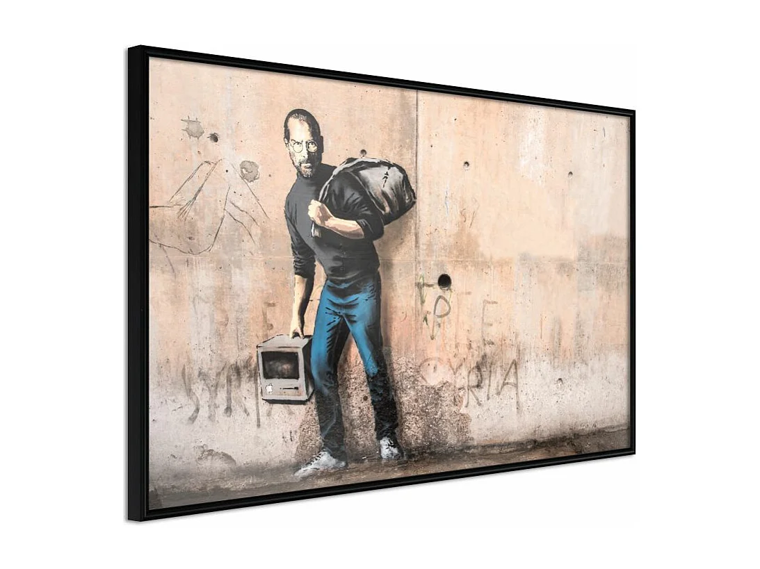 Affiche Murale Encadrée "Banksy The Son" 45 x 30 cm Noir
