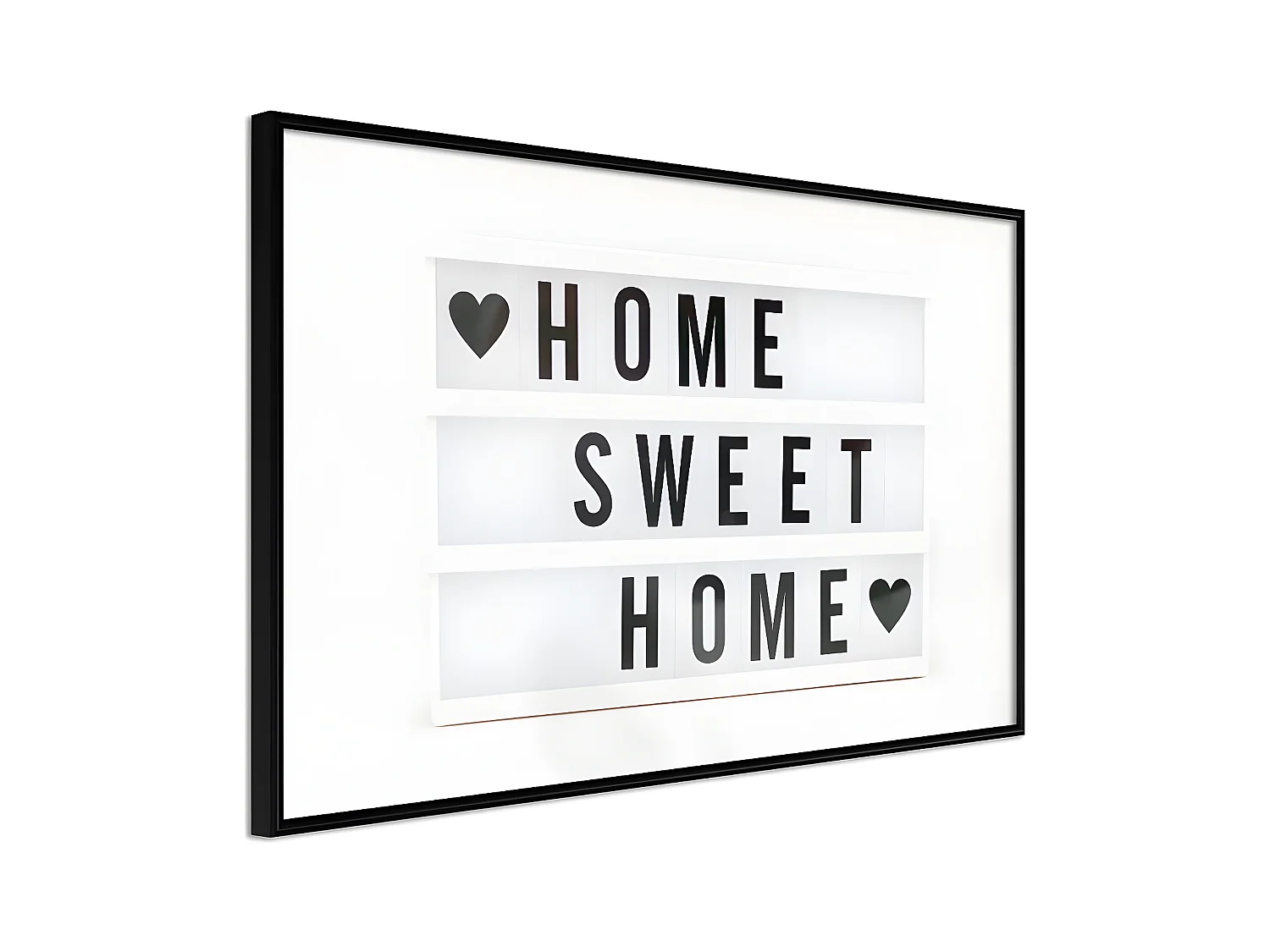 Affiche Murale Encadrée "There is No Place Like Home" 30 x 20 cm Noir