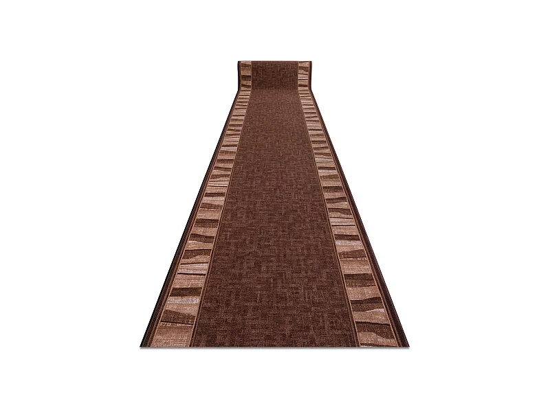 TAPIS DE COULOIR antidérapant LINEA marron 80x150 cm