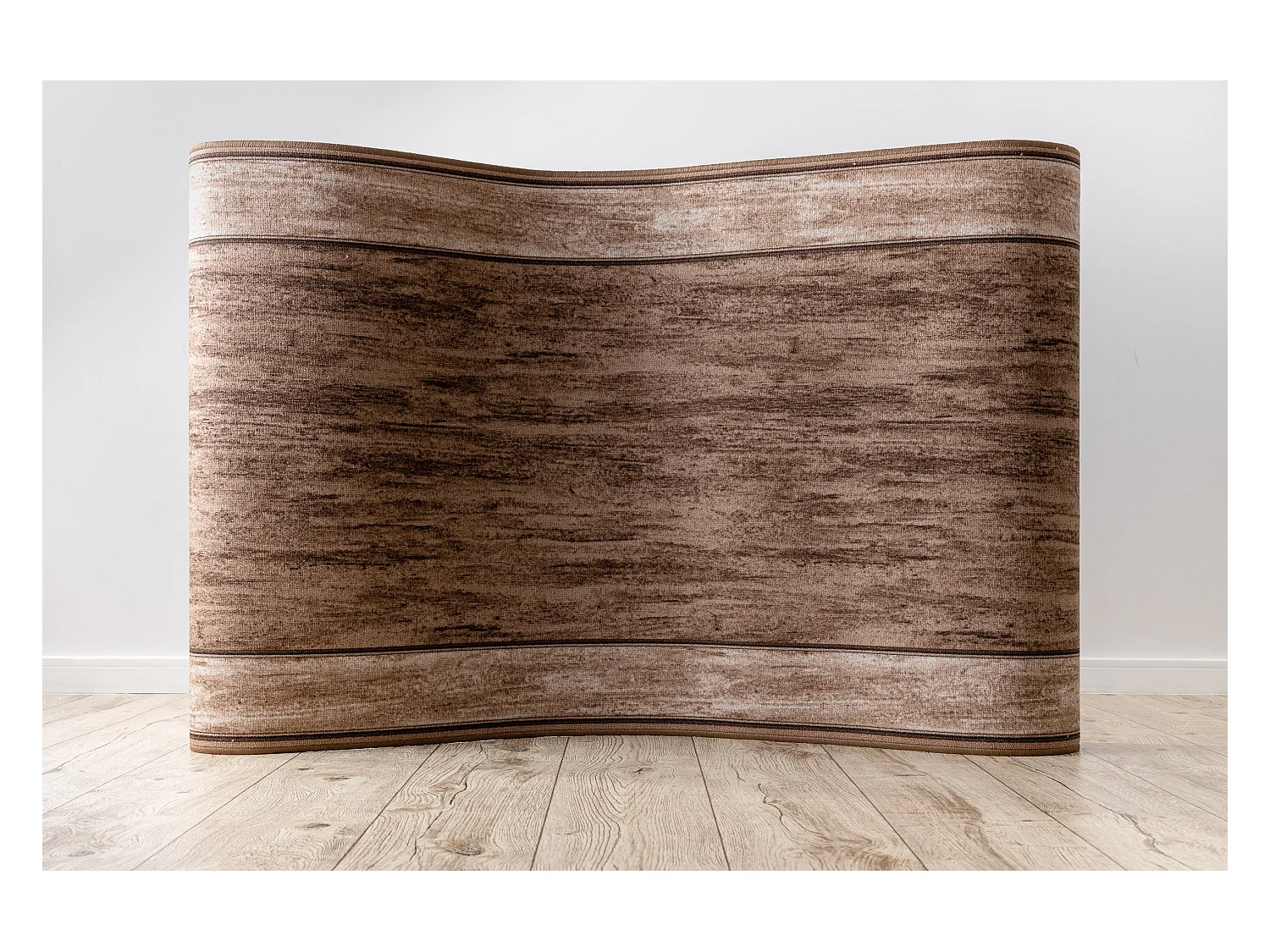 Vloerbekleding met rubber bekleed RAMA bruin 80x550 cm