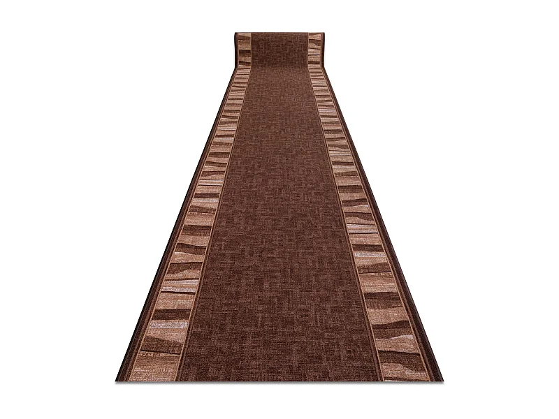TAPIS DE COULOIR antidérapant LINEA marron 80x180 cm