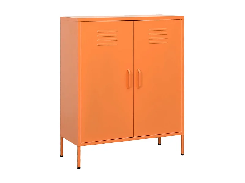Armario de almacenamiento acero naranja 80x35x101,5 cm ES479218