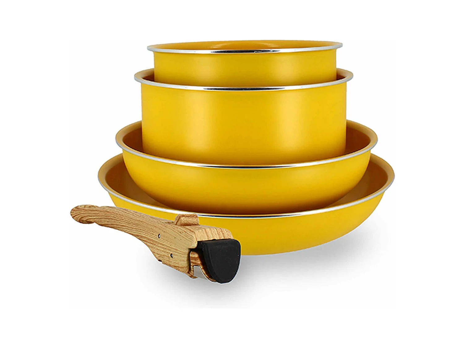 Menastyl - Set De 5 Pieces Cuisson En Aluminium Recycle Safran