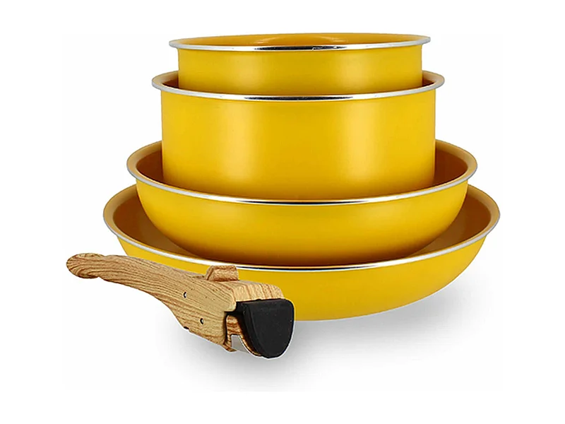 Menastyl - Set De 5 Pieces Cuisson En Aluminium Recycle Safran