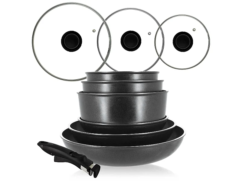 Menastyl - Set 10 Pieces Poeles Et Casseroles Induction Made In France