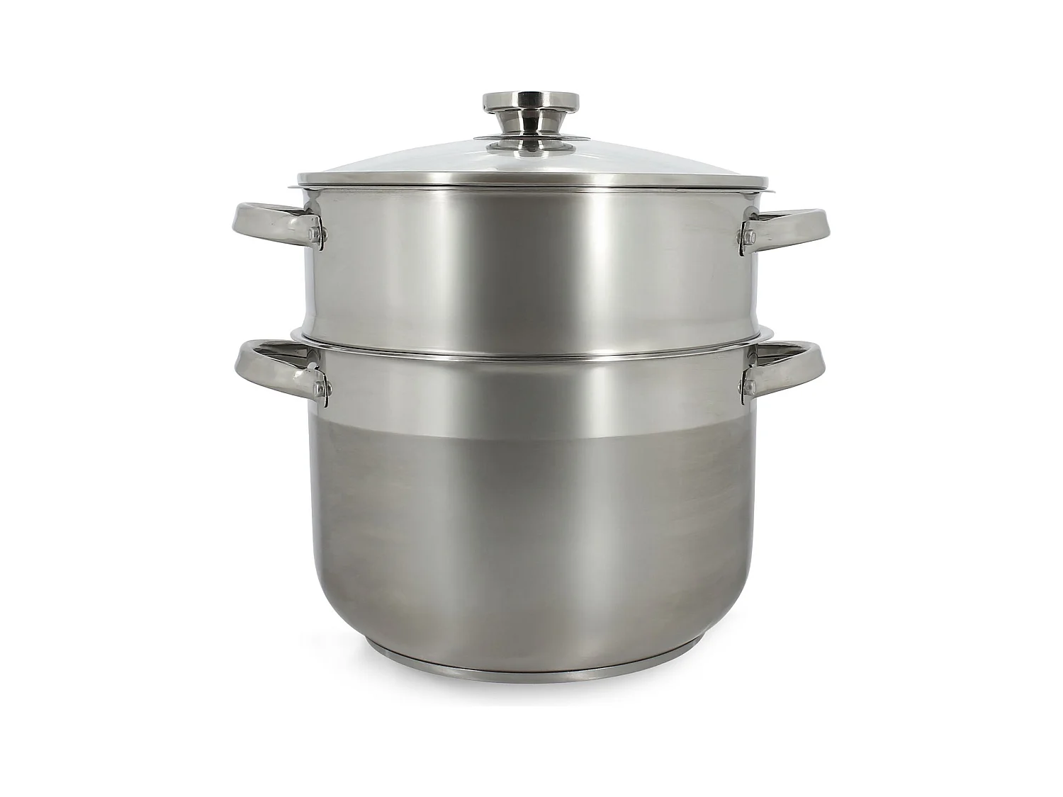 Menastyl - Couscoussier En Acier Inoxydable Avec Couvercle En Verre