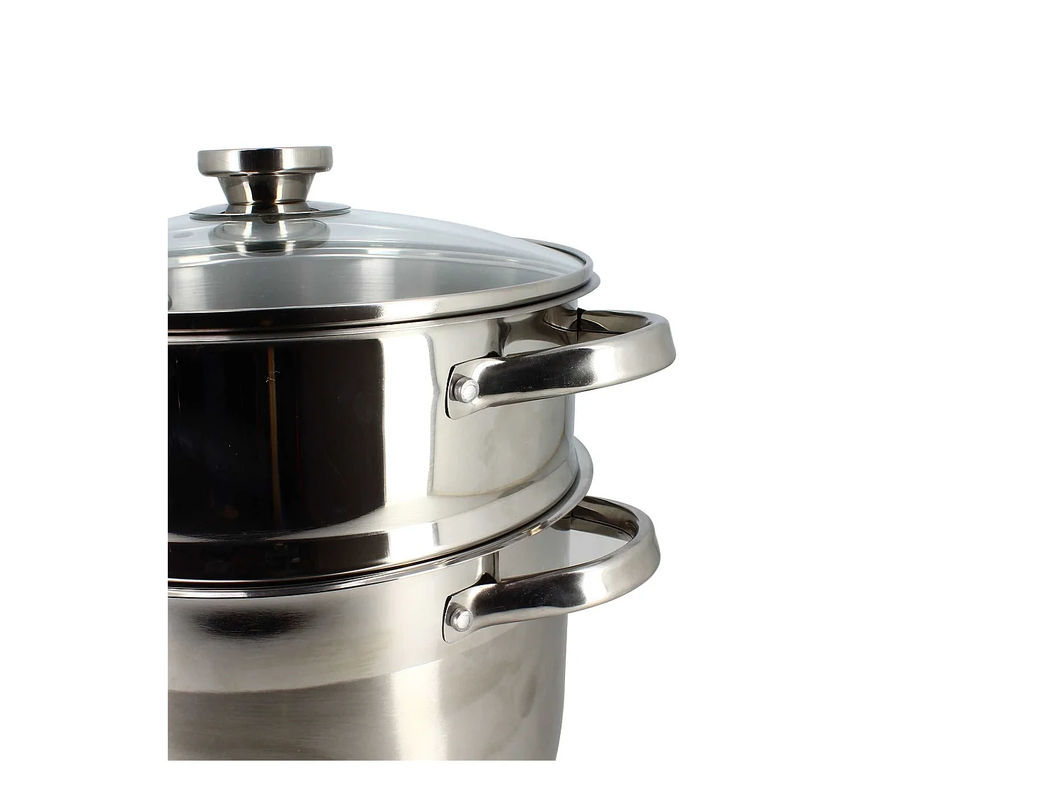 Menastyl - Couscoussier En Acier Inoxydable Avec Couvercle En Verre