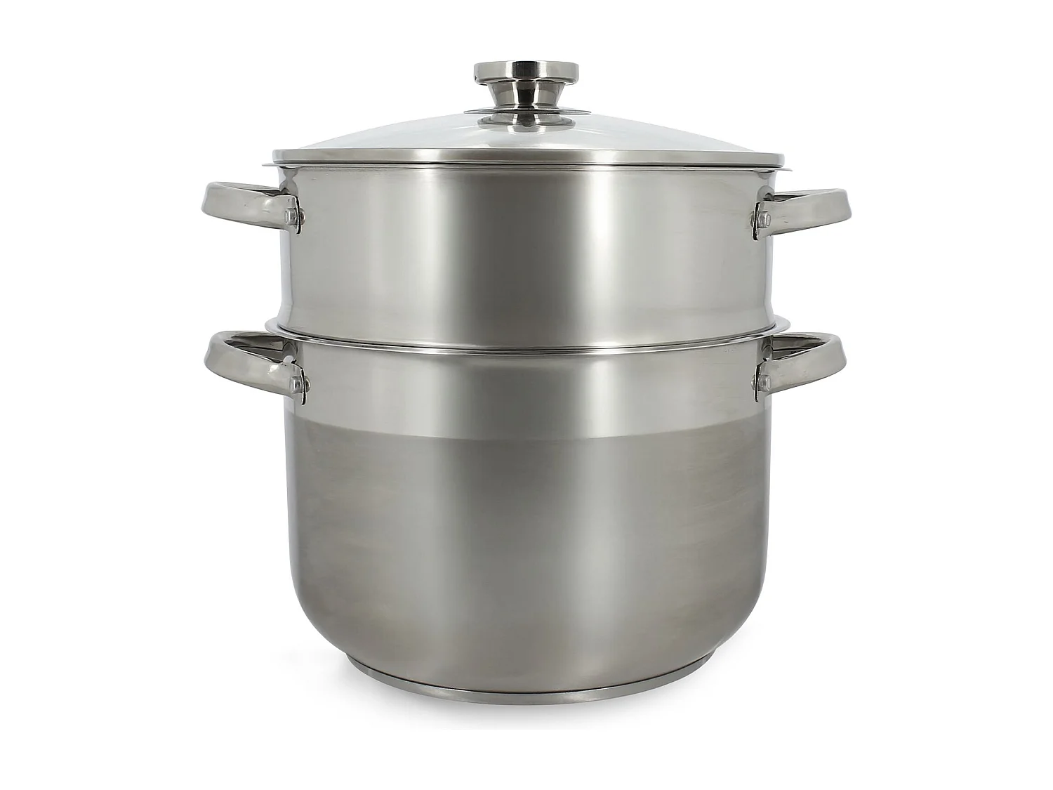 Menastyl - Couscoussier En Acier Inoxydable Avec Couvercle En Verre