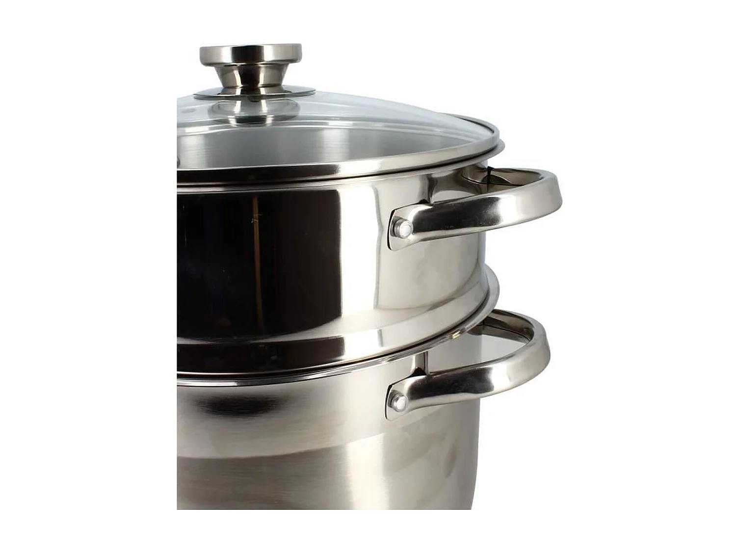 Menastyl - Couscoussier En Acier Inoxydable Avec Couvercle En Verre