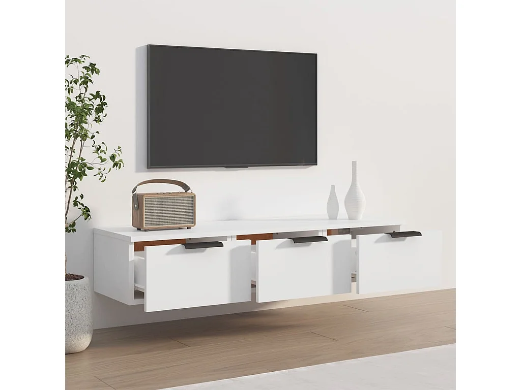 Armoire murale Blanc 102x30x20 cm Bois d'ingénierie OLA7153