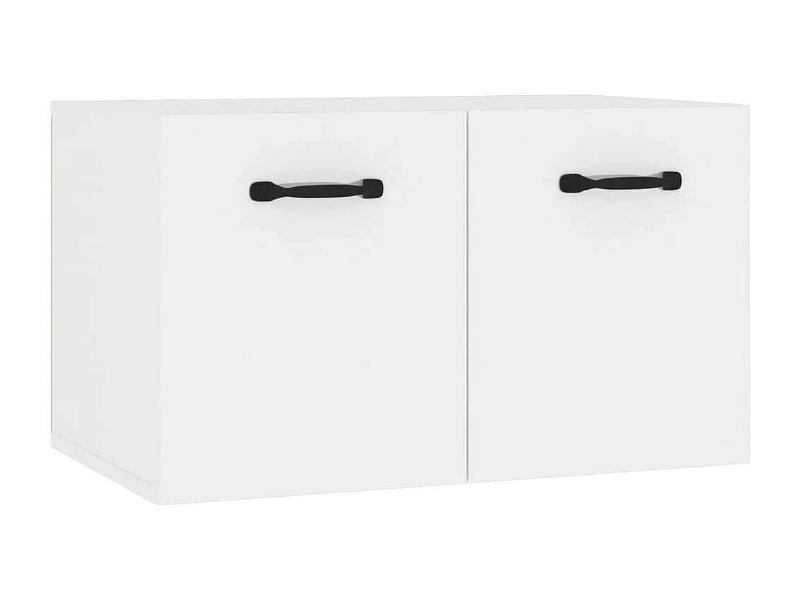 Wandschrank,Wandhängeschrank Hochglanz-Weiß 80x35x36,5 cm Holzwerkstoff -gkd377506