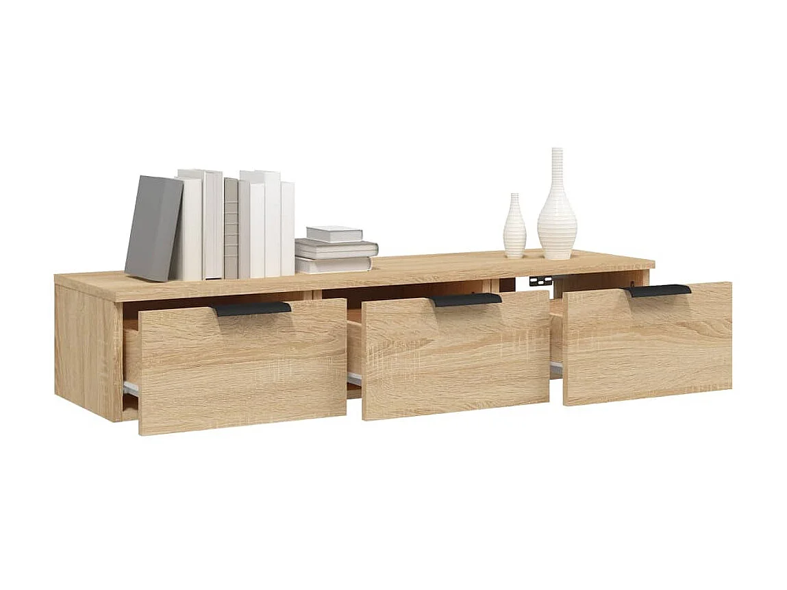 Wandschrank,Wandhängeschrank Sonoma-Eiche 102x30x20 cm Holzwerkstoff -gkd352765