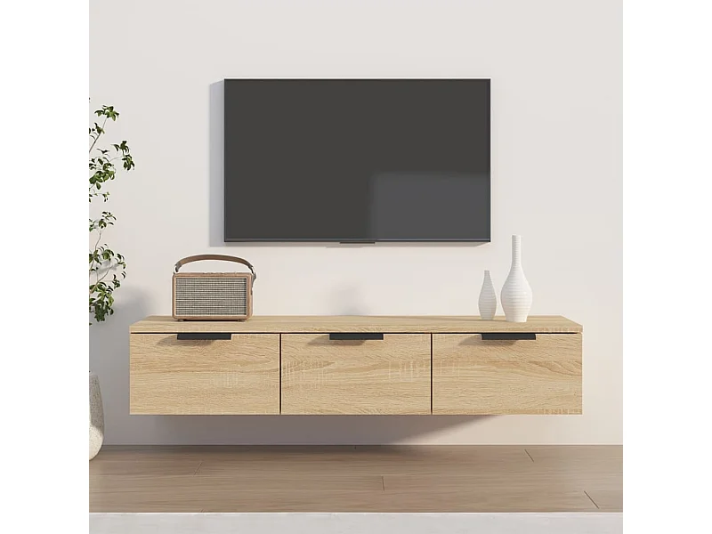 Wandschrank,Wandhängeschrank Sonoma-Eiche 102x30x20 cm Holzwerkstoff -gkd352765