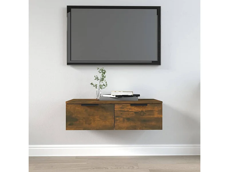 Armario de pared madera de ingeniería roble ahumado 68x30x20 cm ES401551