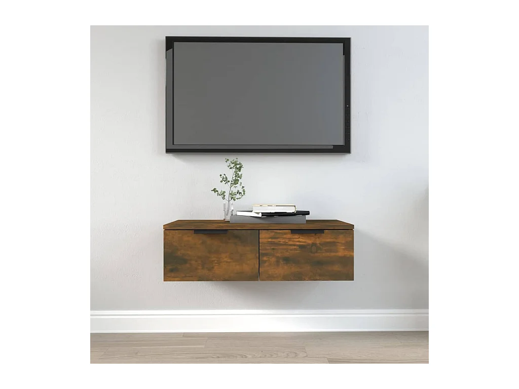 Armoire murale Chêne fumé 68x30x20 cm Bois d'ingénierie OLA9416