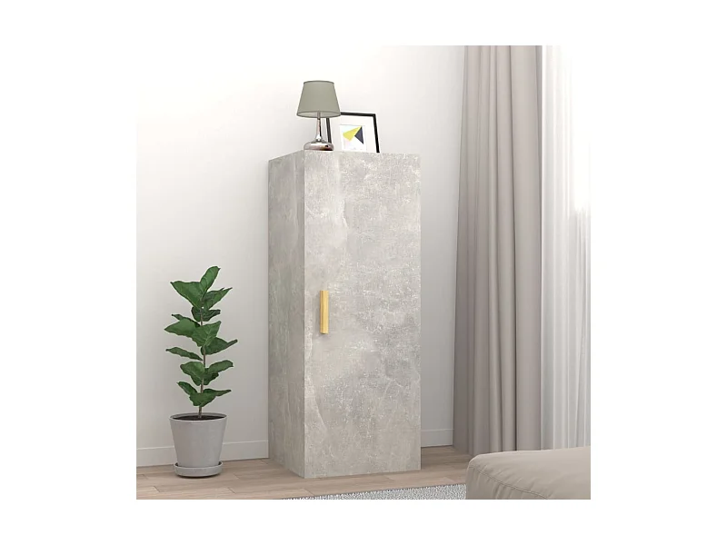 Armoire murale Gris béton 34,5x34x90 cm Bois d'ingénierie OLA9017