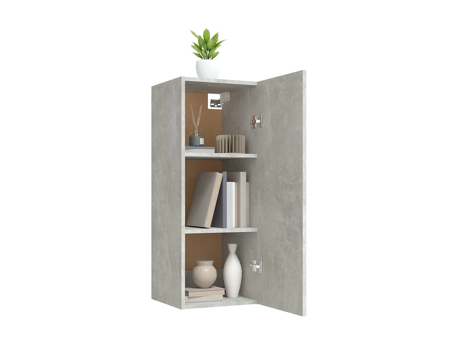 Armoire murale Gris béton 34,5x34x90 cm Bois d'ingénierie OLA9017