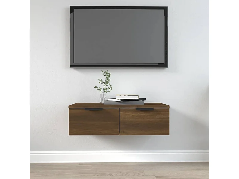 Armario de pared madera de ingeniería marrón roble 68x30x20 cm ES713574