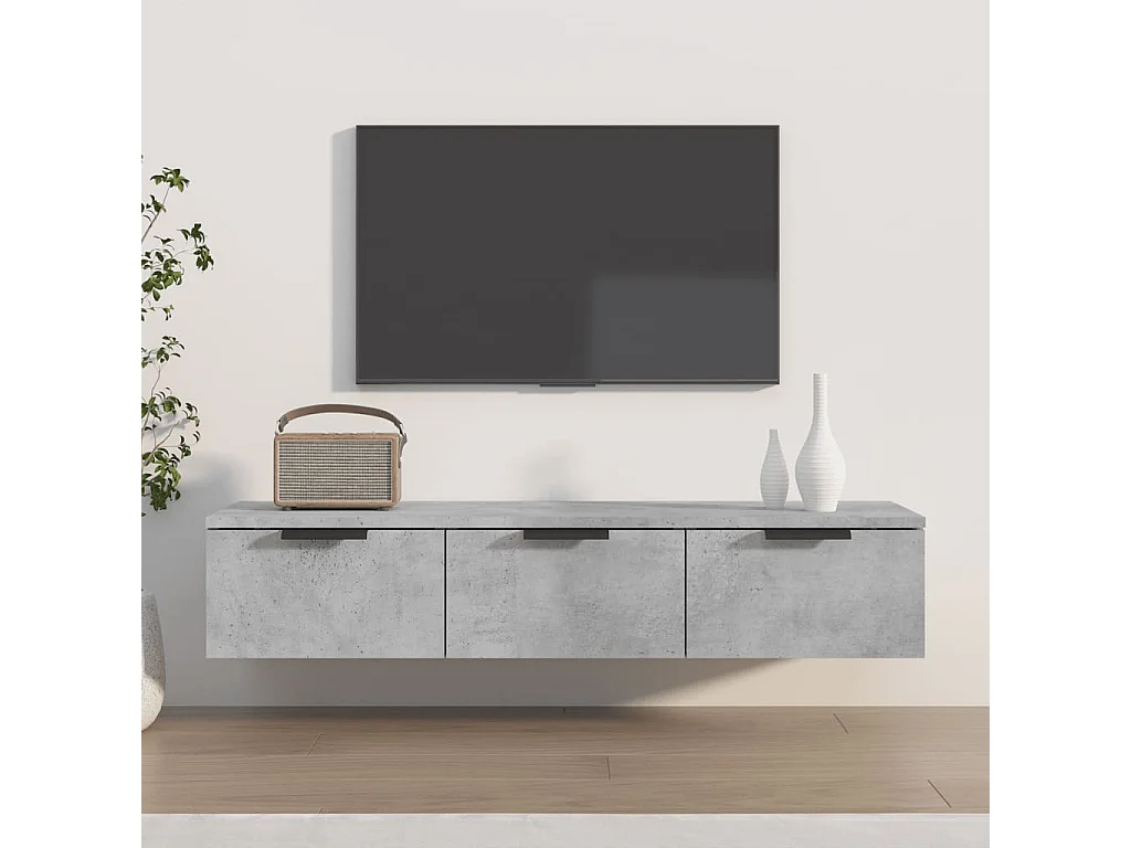 Armoire murale Gris béton 102x30x20 cm Bois d'ingénierie OLA6428