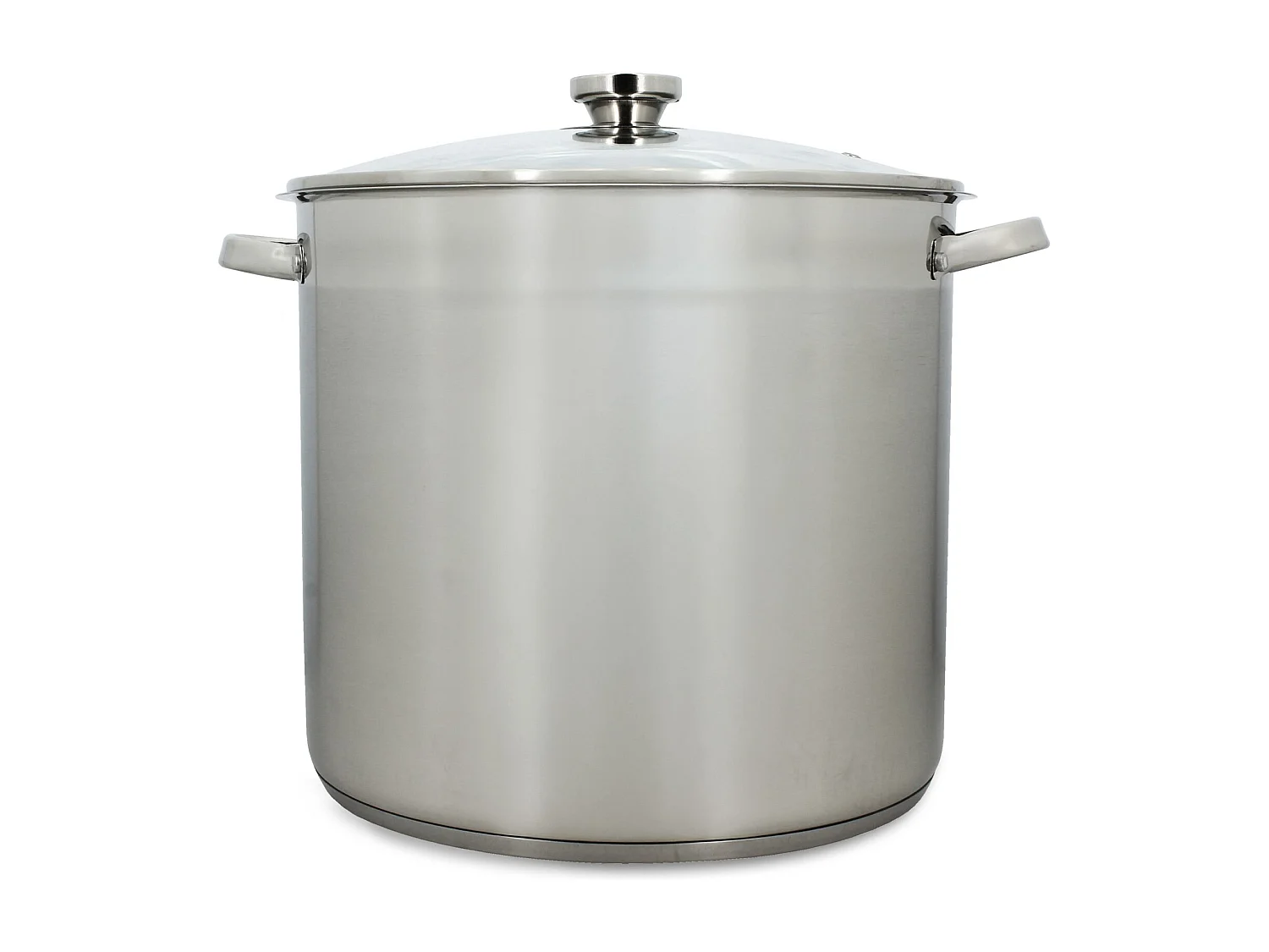 Menastyl - Marmite 17l 32cm En Acier Inoxydable Avec Couvercle En Verre