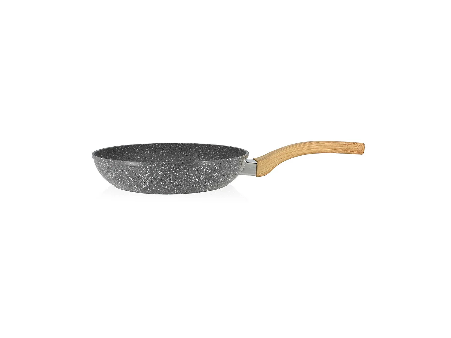 Menastyl - Poele Cannelle 24cm En Aluminium Avec Poignee En Bois Clair