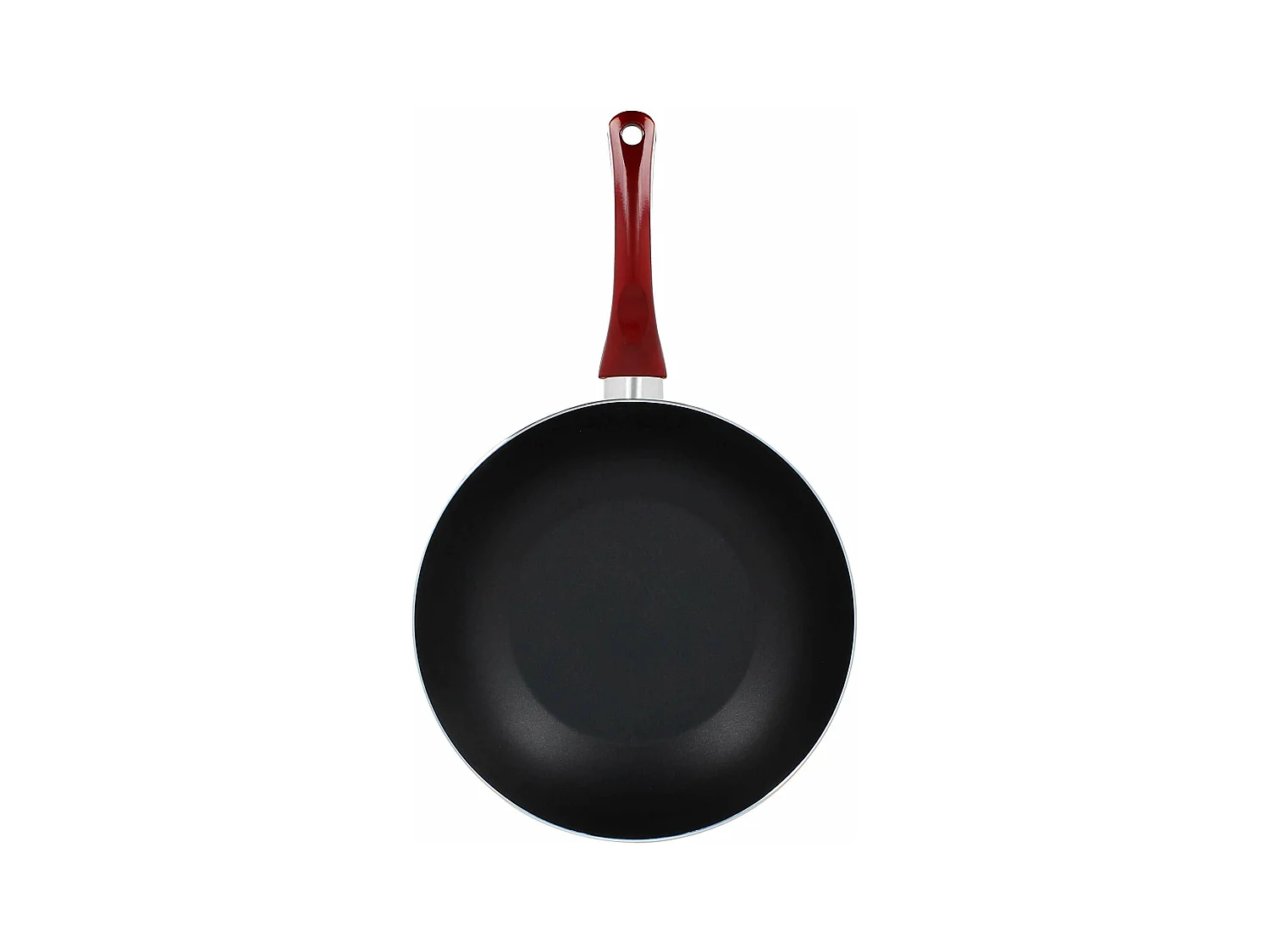 Menastyl - Wok En Aluminium 28cm Cerise Compatible Induction