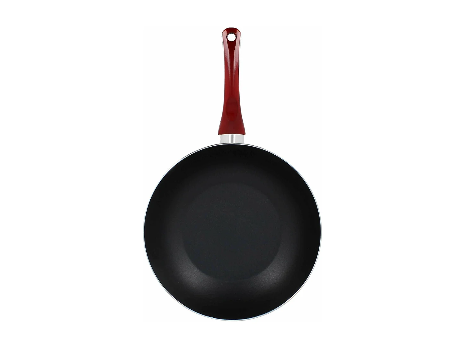 Menastyl - Wok En Aluminium 28cm Cerise Compatible Induction